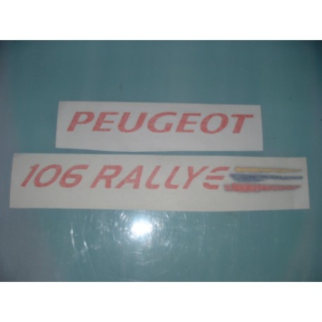 Peugeot 106 Rallye Tailgate Decals