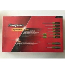 Snap On 8-pc Green Soft Grip Instinct Combination Screwdriver Set SGDXZ100BG