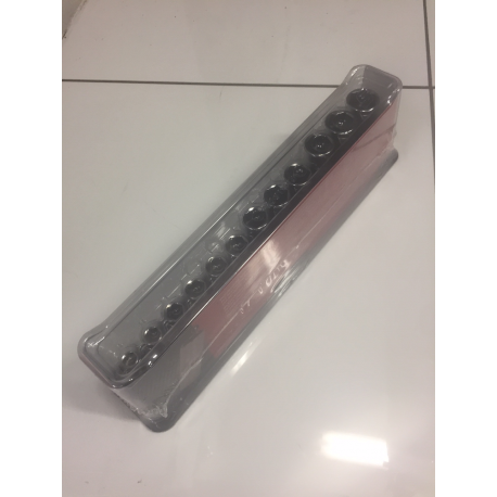 Snap-on 212SFSMY 3/8" Drive Deep Socket Set – 8-19mm, 6-Point, 12 Pieces, Chrome, USA
