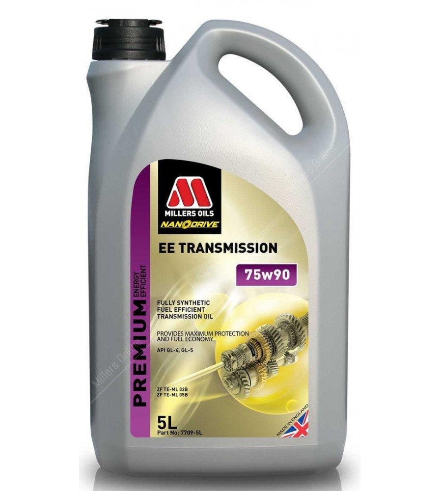 Millers Oils EE 75w90 Nanodrive Transmission / Gearbox Oil 5 Litre Spoox Motorsport