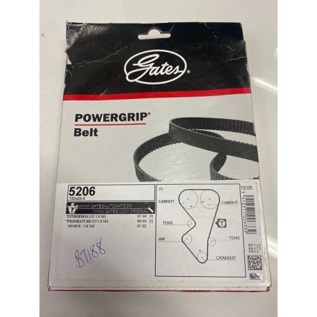 Gates Peugeot 309 GTI-16 XU9J4 Timing Belt - 5206