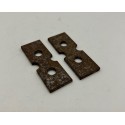 Genuine O/E Peugeot 205 Tailgate hinge reinforcement plates (PAIR) - 8715.55