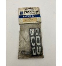 Genuine OE Peugeot 605 Mudflap Badge Kit - 9648.1E