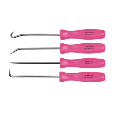 Snap-On 4 Piece Mini Handle Hook & Pick Set (PINK) - ASA204BPM