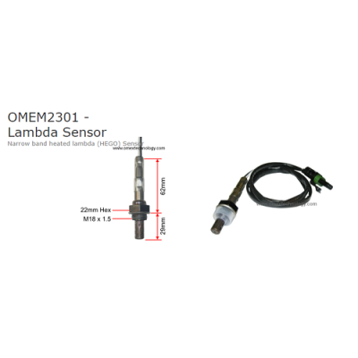 Omex Narrow Band Heated Lambda Sensor (HEGO) 3 Wire - OMEM2301