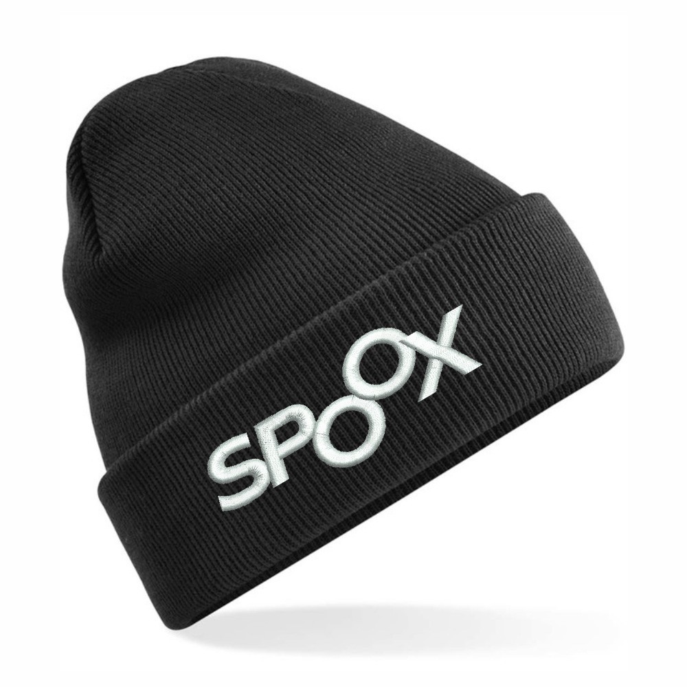 Spoox Black Beanie Hat