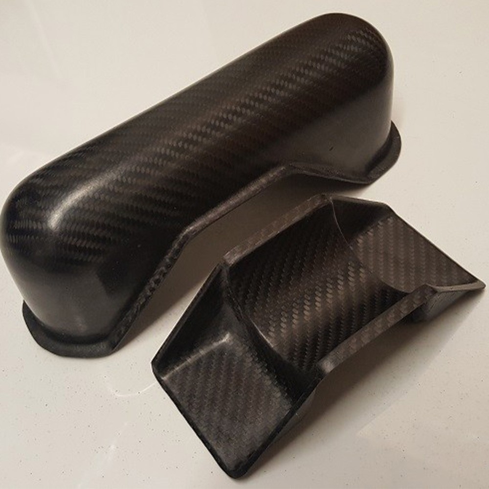 Carbon Fibre Remote Reservoir Canister Holder & Cover - 1.75"