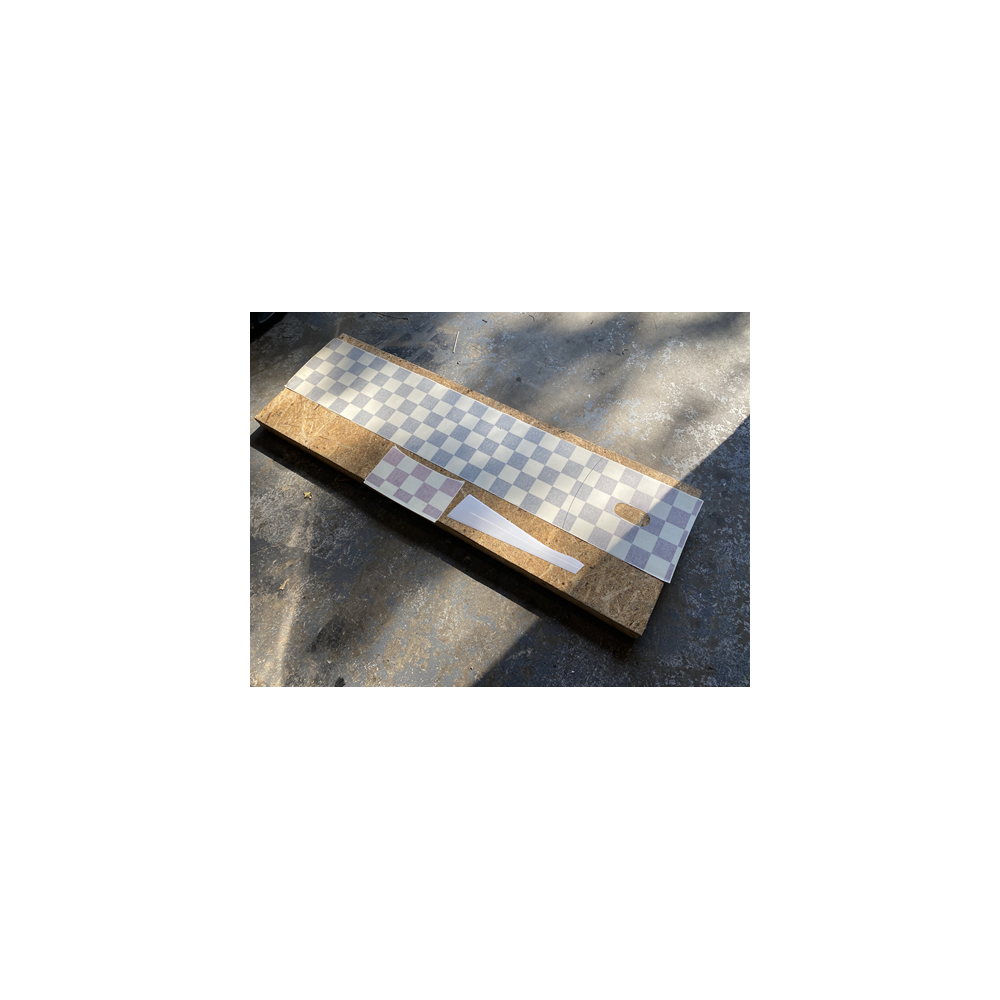 Genuine OE Peugeot 208 Roof Sticker Black/Red Chequered/Translucent - 1607754980