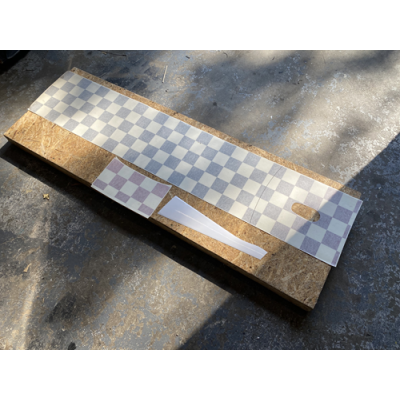 Genuine OE Peugeot 208 Roof Sticker Black/Red Chequered/Translucent - 1607754980