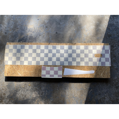 Genuine OE Peugeot 208 Roof Sticker Black/Red Chequered/Translucent - 1607754980