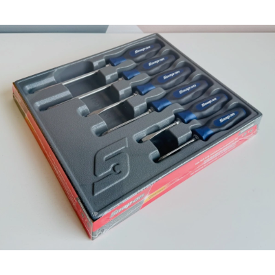 Snap On 6pc Combination Instinct Power Blue Soft Screwdriver Set - SGDX60BMB
