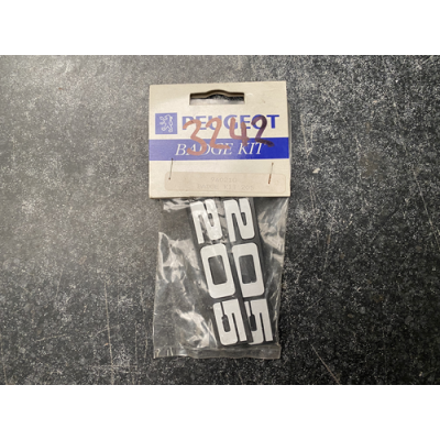 Genuine OE Peugeot 205 Badge Mud Flap Inserts Silver PAIR - 9602.1G