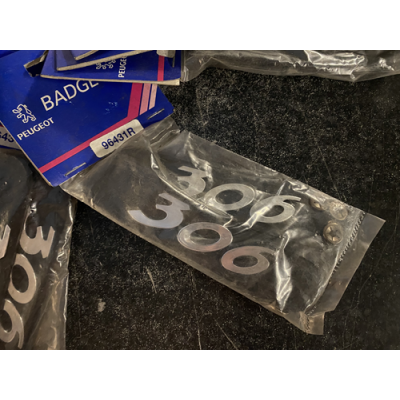 Genuine OE Peugeot 306 Badge KIT (Pair of Mudflap badges) 306 Emblem - 9643.1R