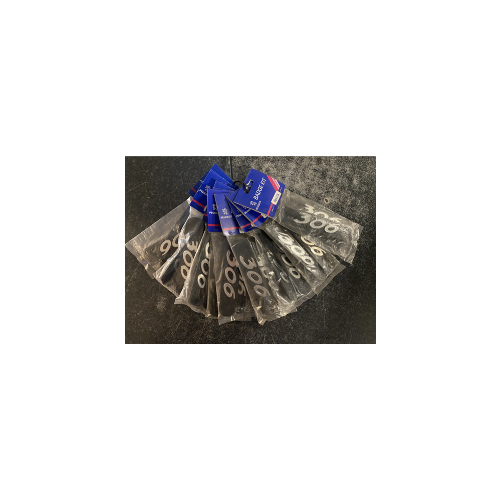 Genuine OE Peugeot 306 Badge KIT (Pair of Mudflap badges) 306 Emblem - 9643.1R