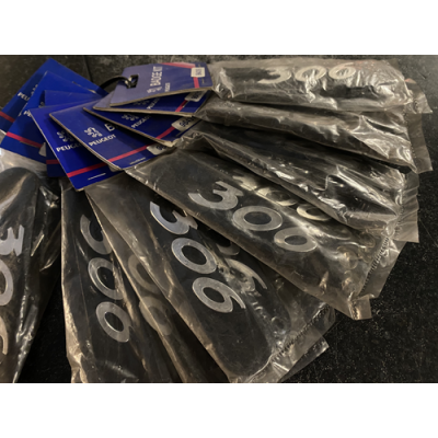 Genuine OE Peugeot 306 Mudflap Badge Kit (PAIR) - 9643.1R