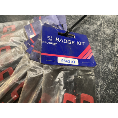 Genuine OE Peugeot GTI Badge KIT (Pair of badges) GTI Emblem - 9643.1Q