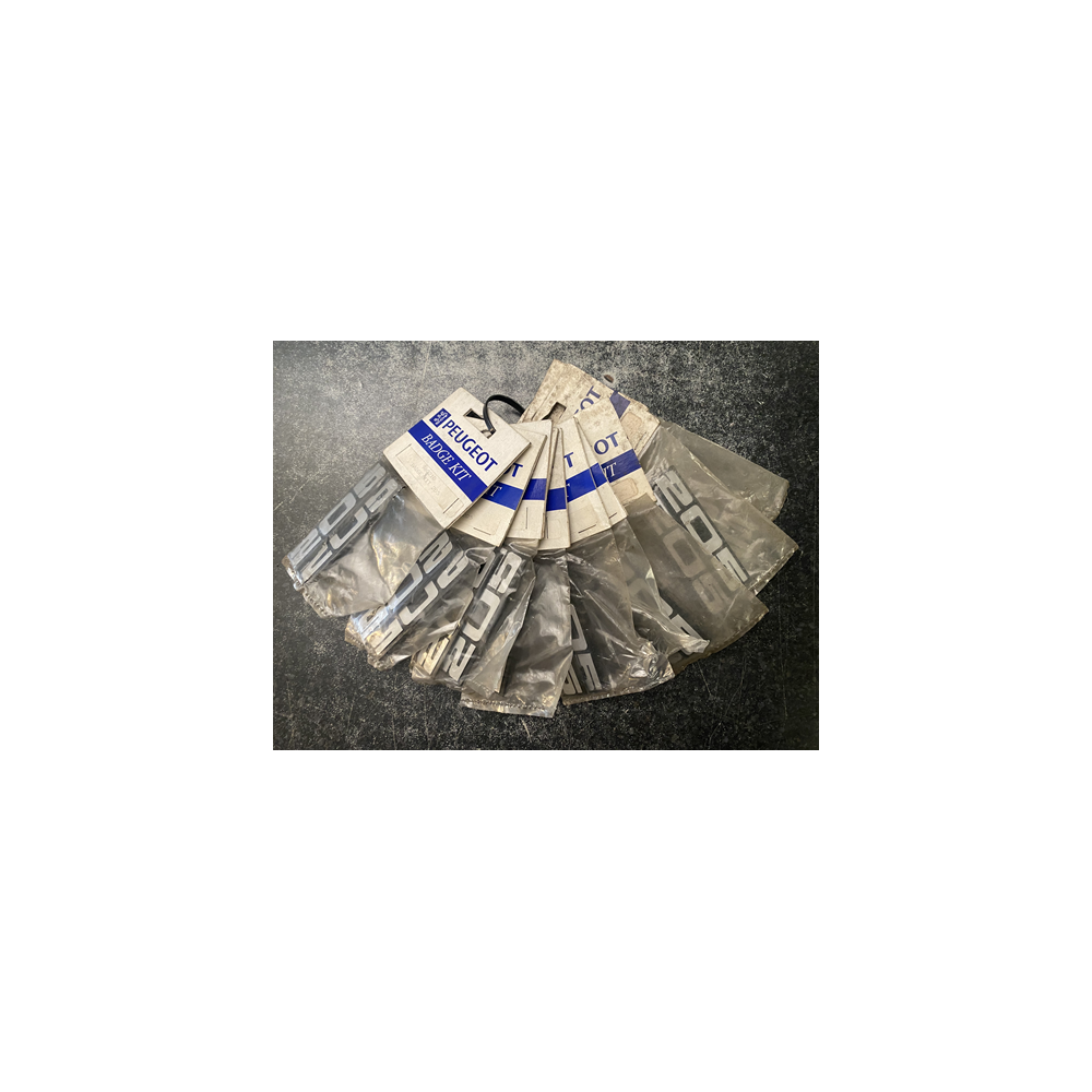 Genuine OE Peugeot 205 mudflap badge kit - 9602.1G
