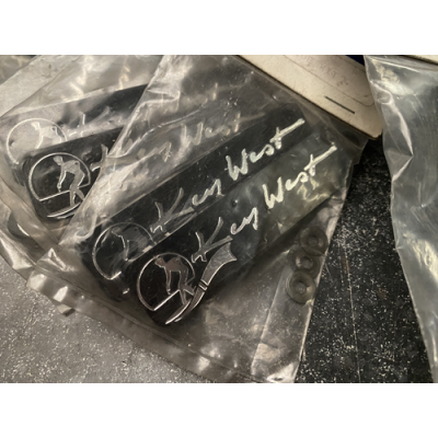 Genuine OE Peugeot KEY WEST Mudflap Badge KIT (Pair of badges) Key West Emblem - 9648.1R