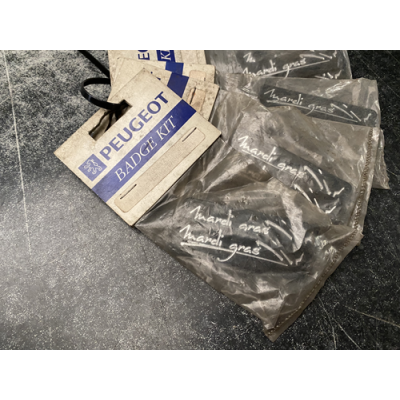 Genuine OE Peugeot Mardi Gras Mudflap Badge KIT (Pair of badges) - 9648.12