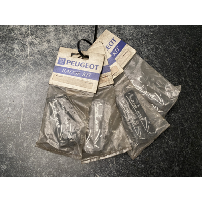 Genuine OE Peugeot Mardi Gras Mudflap Badge KIT (Pair of badges) - 9648.12