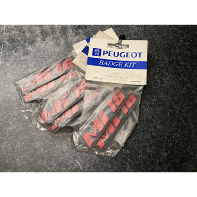 Genuine OE Peugeot Mi16 Mudflap Badge KIT (Pair of badges) Mi16 Emblem - 9602.1P