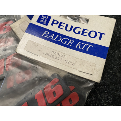 Genuine OE Peugeot Mi16 Mudflap Badge KIT (Pair of badges) Mi16 Emblem - 9602.1P