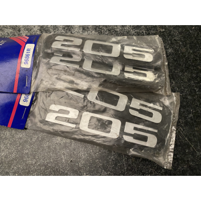 Genuine OE Peugeot 205 Badge KIT (Pair of badges) 205 Emblem 140x30mm - 9686.1R