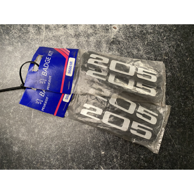 Genuine OE Peugeot 205 Badge KIT (Pair of badges) 205 Emblem 140x30mm - 9686.1R