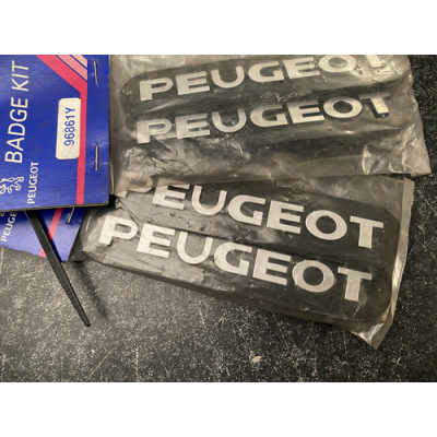 Genuine OE Peugeot Badge KIT (Pair of badges) Peugeot Emblem 140x30mm - 9686.1Y