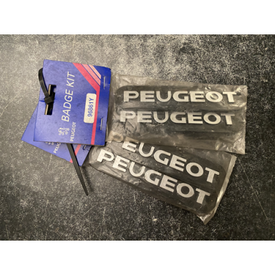Genuine OE Peugeot Badge KIT (Pair of badges) Peugeot Emblem 140x30mm - 9686.1Y