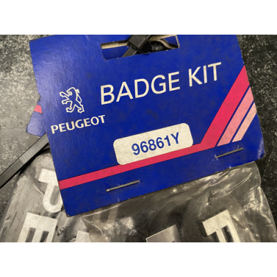 Genuine OE Peugeot Badge KIT (Pair of badges) Peugeot Emblem 140x30mm - 9686.1Y