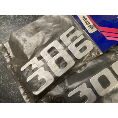 Genuine OE Peugeot 306 Mudflap Badge KIT (Pair of badges) 306 Emblem - 9648.1P