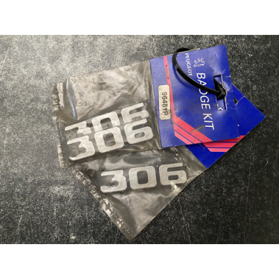 Genuine OE Peugeot 306 Mudflap Badge KIT (Pair of badges) 306 Emblem - 9648.1P