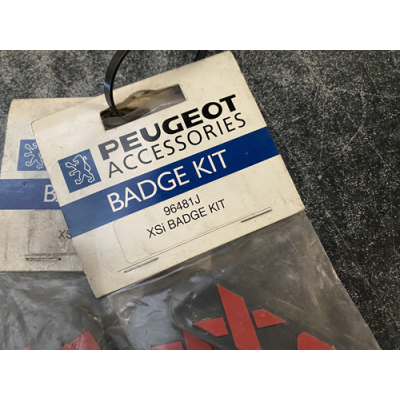 Genuine OE Peugeot XSI Mudflap Badge KIT (Pair of badges) XSI Emblem - 9648.1J