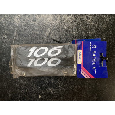 Genuine OE Peugeot 106 Badge KIT (Pair of badges) Peugeot 106 Emblem 140x30mm - 9643.1L