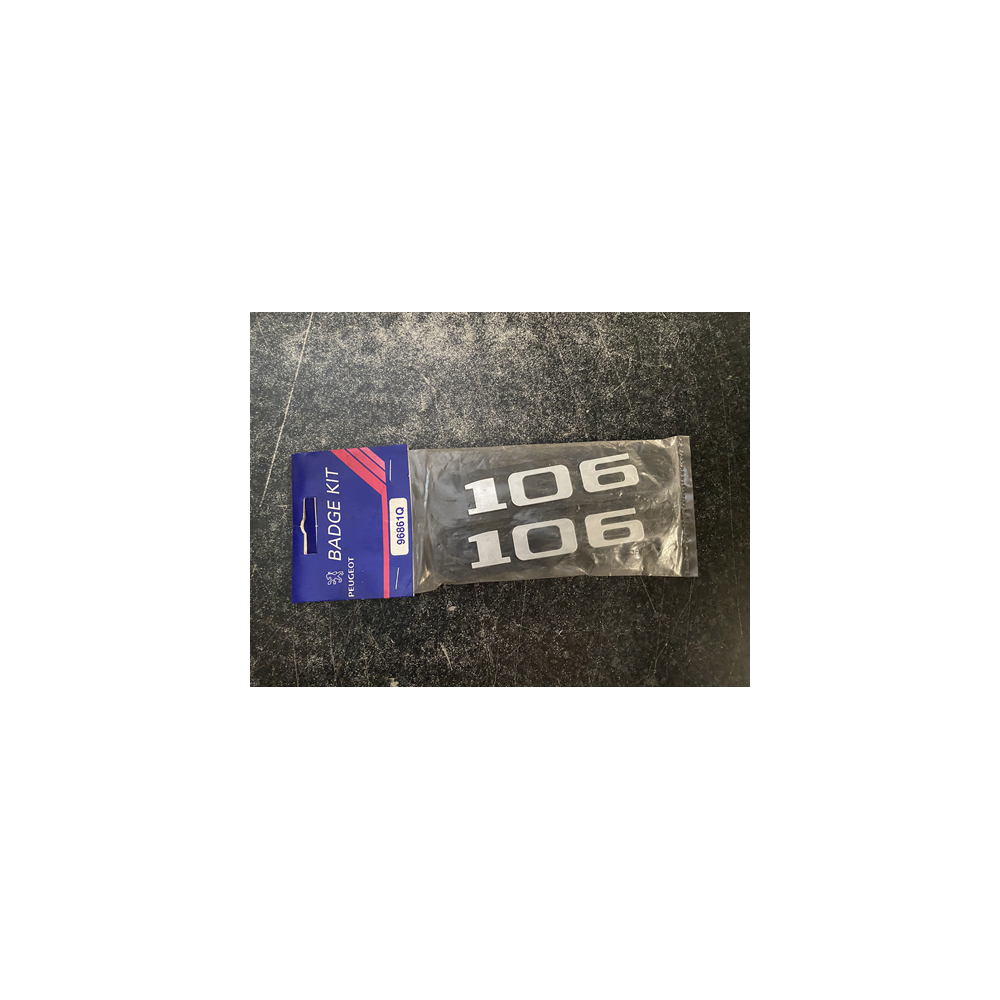 Genuine OE Peugeot 106 Badge KIT (Pair of badges) Peugeot 106 Emblem 140x30mm - 9686.1Q