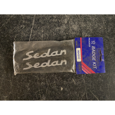 Genuine OE Peugeot Sedan Badge KIT (Pair of badges) Peugeot Sedan Emblem 140x30mm - 9643.1C