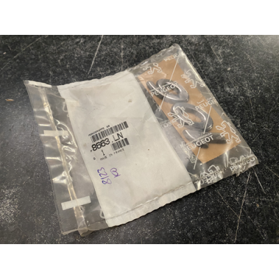 Genuine OE Peugeot 106 Rear Boot Badge Silver 90mm x 30mm - 8663.LN