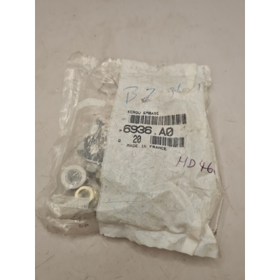 Genuine OE Peugeot 205 front slam panel flanged nut (1) - 6936.A0