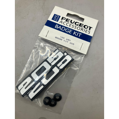 Genuine OE Peugeot 205 Mudflap Badge KIT - VAC680