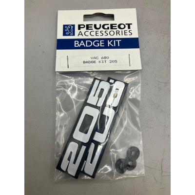 Genuine OE Peugeot 205 Mudflap Badge KIT - VAC680