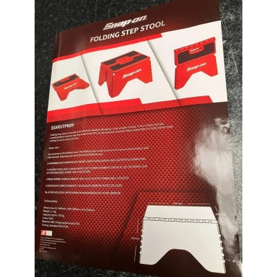 Snap-On Tools (GREEN ORANGE RED) Folding Step Stool for Workshop Garage - SSXRSTPK09