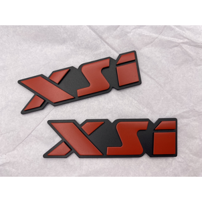 Genuine OE Peugeot XSI Badge Red & Black 90x25mm