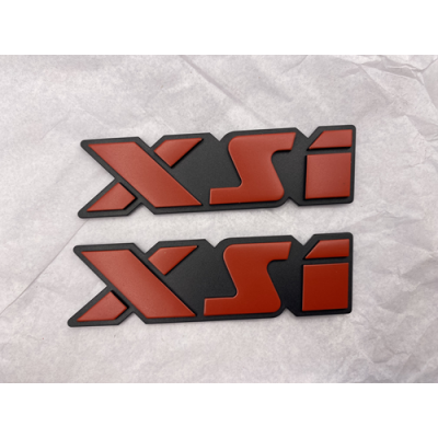 Genuine OE Peugeot XSI Badge Red & Black 90x25mm