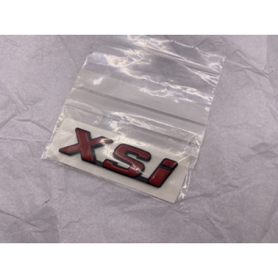 Genuine OE Peugeot XSI Badge Red & Black Outline 90x25mm