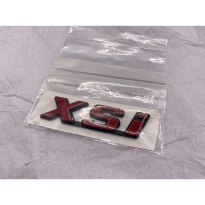 Genuine OE Peugeot XSI Badge Red & Black Outline 90x25mm