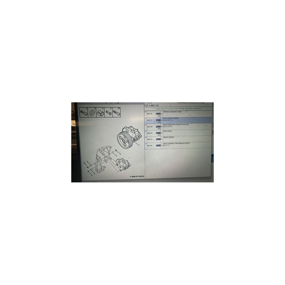 Genuine OE Peugeot 306 GTI-6 power steering pump securing bolt - 4007.N7 (1)