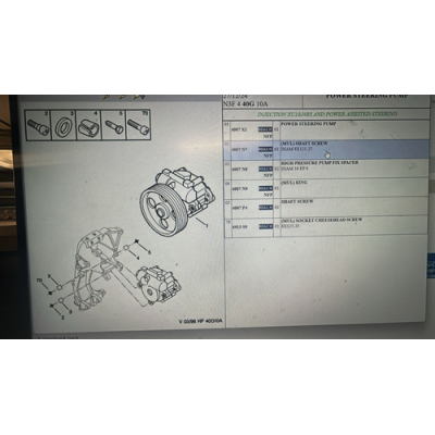 Genuine OE Peugeot 306 GTI-6 power steering pump securing bolt - 4007.N7 (1)