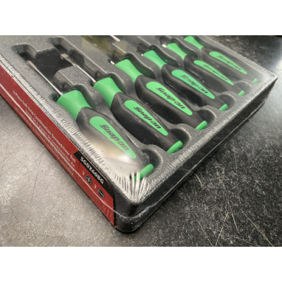 Snap On 6 piece soft grip combination screw driver set green - SGDX60BG