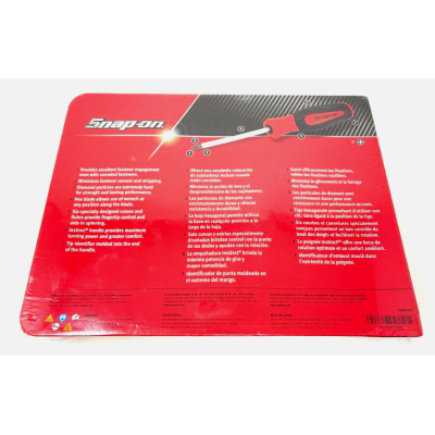 Snap On 5 Piece Phillips Diamond Tip Soft Grip Screwdriver Set - Red - SGDDP50BR